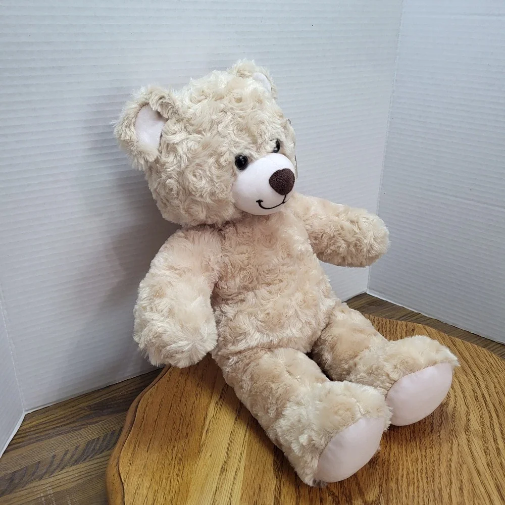 NWT Build A Bear Workshop Plush Happy Hugs IV Teddy Bear Tan Stuffed Animal Toy